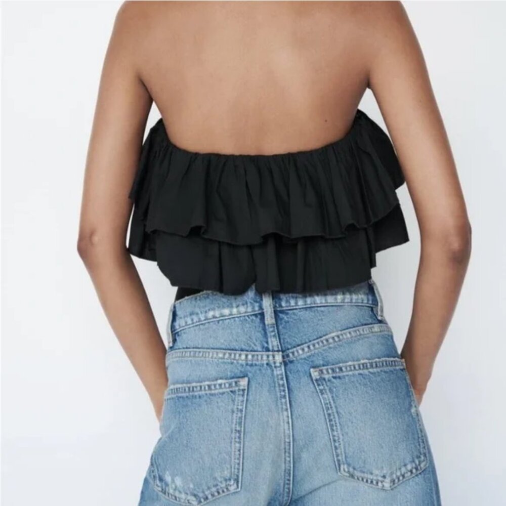 Zara Strapless Ruffle Bodysuit - Picture 5 of 8